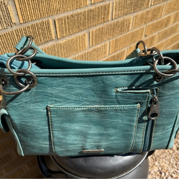 Montana West Teal Embroidered Purse - Picture 4 of 5